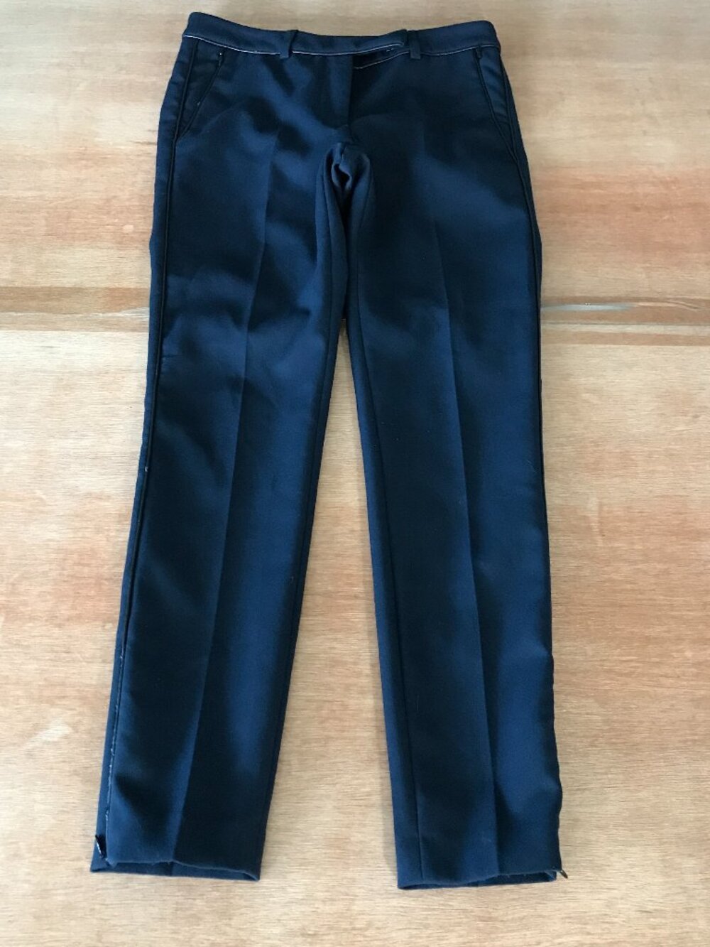 J. Lindeberg Kathy Tech Golf Pants Women 34 Blue Mid Rise Zip Pocket Athleisure